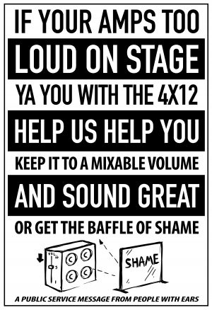 Baffle of Shame poster + T-shirt